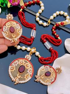 Conjunto de Collar de Cadena con Eslabones de Circonita Chapada en Rodio de Alta Calidad para Mujer, Estilo Indio Antiguo, para Regalos de Boda y Fiestas - Product Image 6