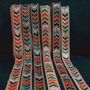 ลูกไม้ปักลายดอกไม้หลากสีสำหรับชุดเจ้าสาวงานหัตถกรรมแบบทำมือลูกไม้แฟชั่นกูตูร์ - Product Image 1