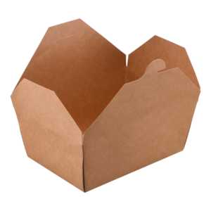 Boîtes en papier kraft ProTakeOut Bio N° 4 paquets de 160 contenants à emporter compostables (40/4) résistants aux fuites 8.86x6.5x3.54 - Product Image 1