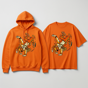 Sweat à capuche Cyberpunk DJ Owl en molleton 100% coton épais pour homme, streetwear, imprimé numérique graphique hibou <span class=keywords><strong>techno</strong></span>, coupe oversize et carrée - Product Image 1