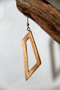 Handmade Eco Friendly <b>Wood</b> Stone Stud Ethnic Earrings Long <b>Wood</b> Beads Jewelry High Quality Best on Market From <b>STAR</b> CRAFTS INDIA - Product Image 3