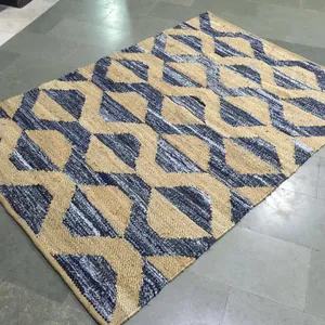 Hot Selling Natural Hemp Chevron Area rug for guest room home decor at direct factory price