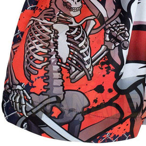 Pantalones Cortos de Boxeo Muay Thai de Satén 100% Poliéster para Hombre, Estilo Hip Hop con Decoración Desgarrada, Opción de Logotipo Personalizado - Product Image 5