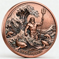Koin Tembaga Murni 999 Kustom dengan Relief Tinggi 1 oz 5 oz, Koin Koleksi Berukir 3D untuk Kenang-kenangan dengan Kemasan Hadiah