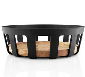 Metal <b>Serving</b> <b>Tray</b> Wooden Base <b>Black</b> Finishing Latest Handcrafted Dinnerware Dish for <b>Serving</b> and Decoration - Product Image 1