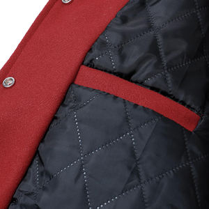 2025 nuevas chaquetas universitarias para hombres, transpirables, impermeables, 100% algodón, elegante diseño de calle, soporte frontal de servicio OEM personalizado - Product Image 5