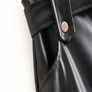 Minifalda de cuero para mujer personalizada de alta calidad con el mejor diseño, transpirable, cómoda, ropa de hombre más vendida, cintura Natural - Product Image 5