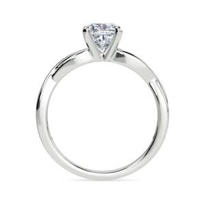 <b>Cushion</b> Cut Twisted Shank Solitaire Lab Diamond Engagement <b>Ring</b> - Product Image 5