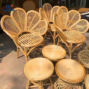 Handmade Natural Rattan and Bamboo Dining Chair Unique Newly Designed for <b>Indoor</b> Outdoor Living Spaces Wholesale Garden Chairs - Product Image 3