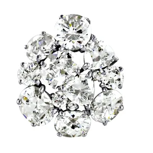ต่างหูเพชรทรงกลมชุบทองคำขาวหรูหรา ประดับเพชรทรงกลมเจียระไนแบบบริลเลียนท์ สี D ธรรมชาติ เหมาะสำหรับทั้งชายและหญิง ของขวัญเครื่องประดับ - Product Image 3