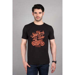 T-shirt décontracté MOKIR 100 % coton à col rond, motif graphique, style urbain, impression sérigraphique, matière jersey - Product Image 1