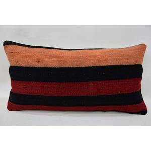 Almohada de lana con estampado Vintage rojo, ropa de cama tradicional suave de 12x24 pulgadas para dormitorio y sofá, tela tejida de casa - Product Image 1