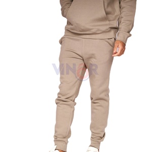 100% coton personnalisé lavé à l'acide Vintage survêtement hommes Streetwear en détresse coupe et coudre Patchwork à capuche et pantalon de survêtement ensemble - Product Image 4