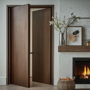 Porte en bois composite WPC de 40 mm d'épaisseur, anti-poussière, facile à nettoyer, insonorisée, imperméable, anti-moisissure, minimaliste, pour entrepôt, chambre à coucher - Product Image 2