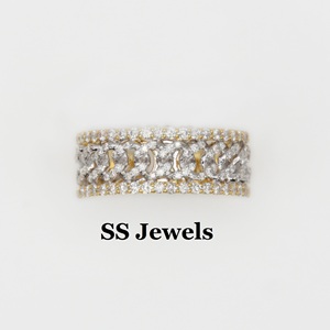 Bague de fiançailles pour femmes en argent 925 sur mesure véritable VVS Moissanite bague cubaine à une rangée bijoux cadeau d'anniversaire - Product Image 4