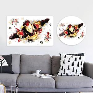 Impression sur toile en verre trempé Iron Man élégante pour chambre d'enfant, ART EN VERRE TREMPÉ - Product Image 1