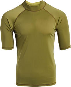 Conception personnalisée Vêtements de protection solaire à la mode pour adultes à manches courtes pour hommes Impression par sublimation Matériau en spandex long - Product Image 1