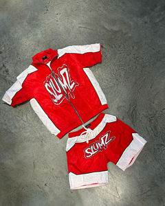 Survêtement de jogging en nylon et coton réfléchissant avec logo OEM personnalisé, survêtement coupe-vent pour homme, veste, ensemble short et survêtement en satin pour homme - Product Image 5