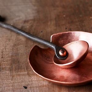 ที่วางช้อนทองแดงแบบสั่งทำได้งานหัตถกรรมอินเดียทำด้วยมือสีตามสั่ง - Product Image 5