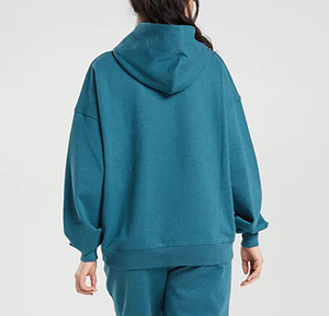 Ensemble de jogging 2 pièces XL grande taille pour femmes-Pantalon de survêtement à capuche en velours respirant 100% coton Logo personnalisé Nouveau design Printemps - Product Image 5