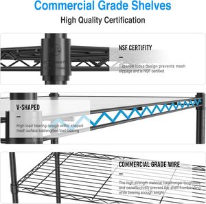 Fourniture directe d'usine NSF support de stockage en métal léger à 5 niveaux 4 roues installation de type debout facile pour bol à vaisselle - Product Image 2