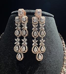 Elegant Luxury 14K Gold Natural <b>Diamond</b> Round Brilliant Cut Women's Necklace Set Third Party Certified <b>Jewelry</b> Collection - Product Image 5