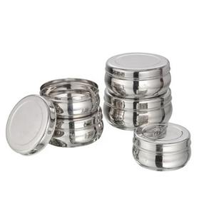 Boîtes à lunch en acier inoxydable pour la maison, forme de ventre, 14 cm, rangement alimentaire, ustensiles de cuisine, Puri, collations, gâteaux, qualité alimentaire, voyage - Product Image 6