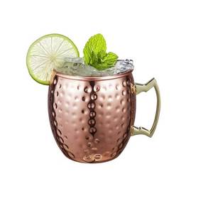 Taza de cobre de nuevo diseño Moscow Mule Tazas personalizadas con vaso de cobre puro minimalista de alta calidad sin plomo - Product Image 6