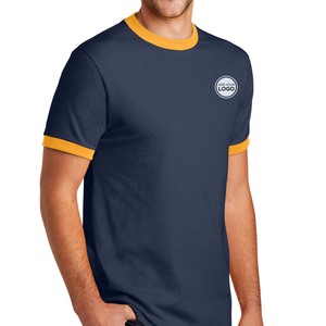 เสื้อยืดคอกลมแขนสั้นผู้ชาย Ringer ผ้าฝ้าย 100% เนื้อนุ่ม พรีเมียม ทรงปกติ ใส่สบาย - Product Image 5