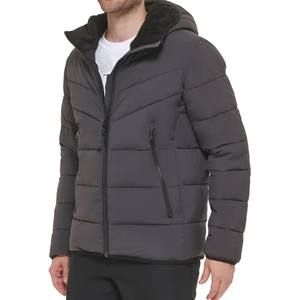 Veste matelassée d'hiver pour homme de haute qualité, coupe-vent, design à bulles, impression par sublimation personnalisée, poids du tissu 320 grammes, stand - Product Image 3