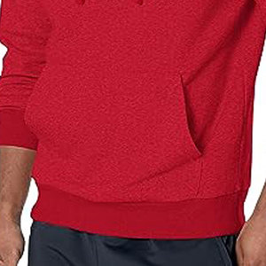 Polyester Zipper Blank Plain Hoodie Zipper Sweatshirts Oversized Half Zip Gym Red Color Hoodie Men High Quality Hoodies - Product Image 3