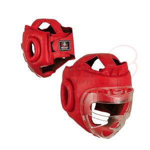 Vente en gros de protège-tête en cuir avec logo personnalisé pour la boxe MMA Muay Thai Training Protection intégrale du visage protège-tête de boxe - Product Image 1