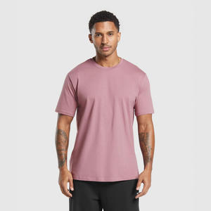 T-shirt décontracté unisexe en coton respirant et uni à la mode T-shirt brodé imprimé OEM ODM pour hommes et femmes Vente en gros solide - Product Image 1