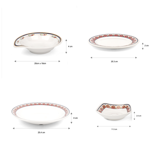 Services de table au design moderne pour la maison, vaisselle en mélamine pour les fêtes, ensemble de plats et de bols pour sauces et accompagnements - Product Image 6