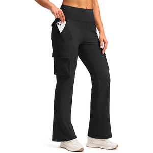 Pantalones Cargo de cintura alta con estampado personalizado para mujer, pantalones de trabajo de talla grande al por mayor de Cordura, estilo holgado para uso diario - Product Image 1