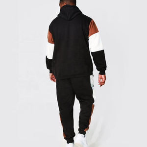 Survêtement de sport à capuche uni personnalisé pour hommes, survêtement 2 pièces pour hommes - Product Image 2