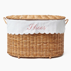 Cesta artesanal de nuevo diseño, cesta de ratán con lino para decoración del hogar hecha en Vietnam con precio al por mayor - Product Image 3