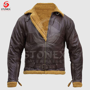 Veste en cuir véritable de qualité supérieure personnalisée pour hommes avec un design et des couleurs différents. - Product Image 5