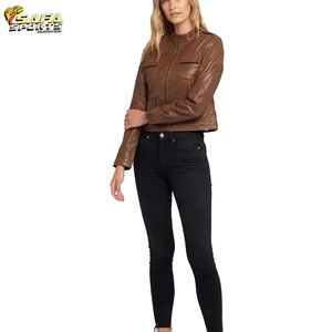 Vestes en cuir pour femmes 2022 automne hiver vestes en cuir d'extérieur manteaux pour femmes - Product Image 6