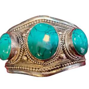 สร้อยโซ่และสร้อยคอโลหะสีขาวแบบคลาสสิกลายดอกไม้เทอร์ควอยซ์ไข่มุกน้ำจืดสำหรับเป็นของขวัญ - Product Image 6