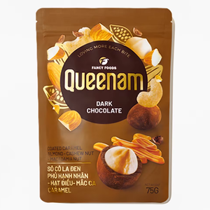 Vente en gros de chocolat dragées HALAL au cacao OEM/ODM chocolat noir de haute qualité enrobé de caramel amande noix de cajou noix de macadamia 75G bonbons - Product Image 1