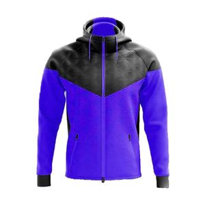 Pull-over pour hommes personnalisé grande taille avec poche logo brodé sweat-shirt élégant zippé confortable anti-rétrécissement sweats à capuche tricotés - Product Image 6