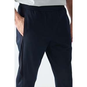 Pantalon de survêtement pour homme bleu marine texturé, coupe standard, brodé - 82126 - Bleu marine - Product Image 2