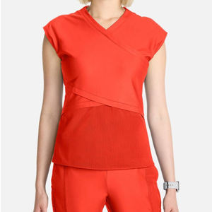 Vente chaude séchage rapide infirmière Stretch gommages ensembles pour femmes été sans manches hôpital soins infirmiers gommages uniformes - Product Image 1