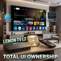 Reproductor Multimedia Inteligente Lemon TV L2 H618 Android 14.0 2G 16G 4K 5G WIFI6 BT 5.4 GTV OS 1pc MOQ Logotipo Personalizado Gestión CMS de TV Fábrica
