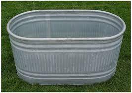 Galvanized Steel Oval Planter <b>Tub</b> Standard Oval Galvanized Steel <b>tub</b> planter - Product Image 2