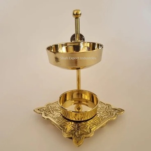 High Quality Metal Incense <b>Burner</b> With Round Base Oud <b>Bukhoor</b> <b>Burner</b> Home Fragrance Aromatic Gold Incense Holders - Product Image 3