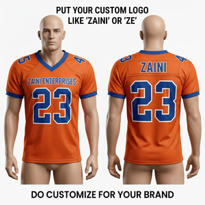 Maillot de football américain personnalisé fabriqué en usine, logo OEM personnalisé, 100% polyester respirant, unisexe, manches courtes, ajustable - Product Image 5