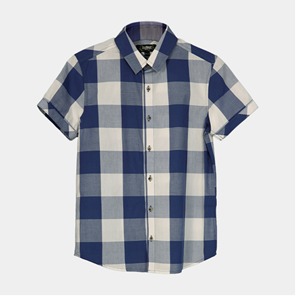 Camisa informal de manga corta a cuadros para hombre, logotipo personalizado, diseño abotonado, moda versátil para primavera - Product Image 2