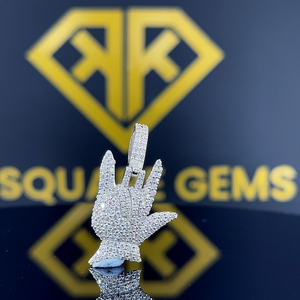 สร้อยคอจี้ตัวอักษรแฟชั่นประดับเพชรโมอิสซาไนต์ VVS แบบ Iced Out สไตล์แร็ปเปอร์ พร้อมสร้อยคิวบาลิงค์ - Product Image 5